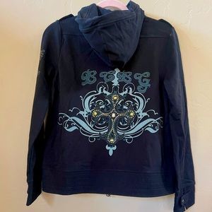 BCBG Zip Up Rhinestone jacket